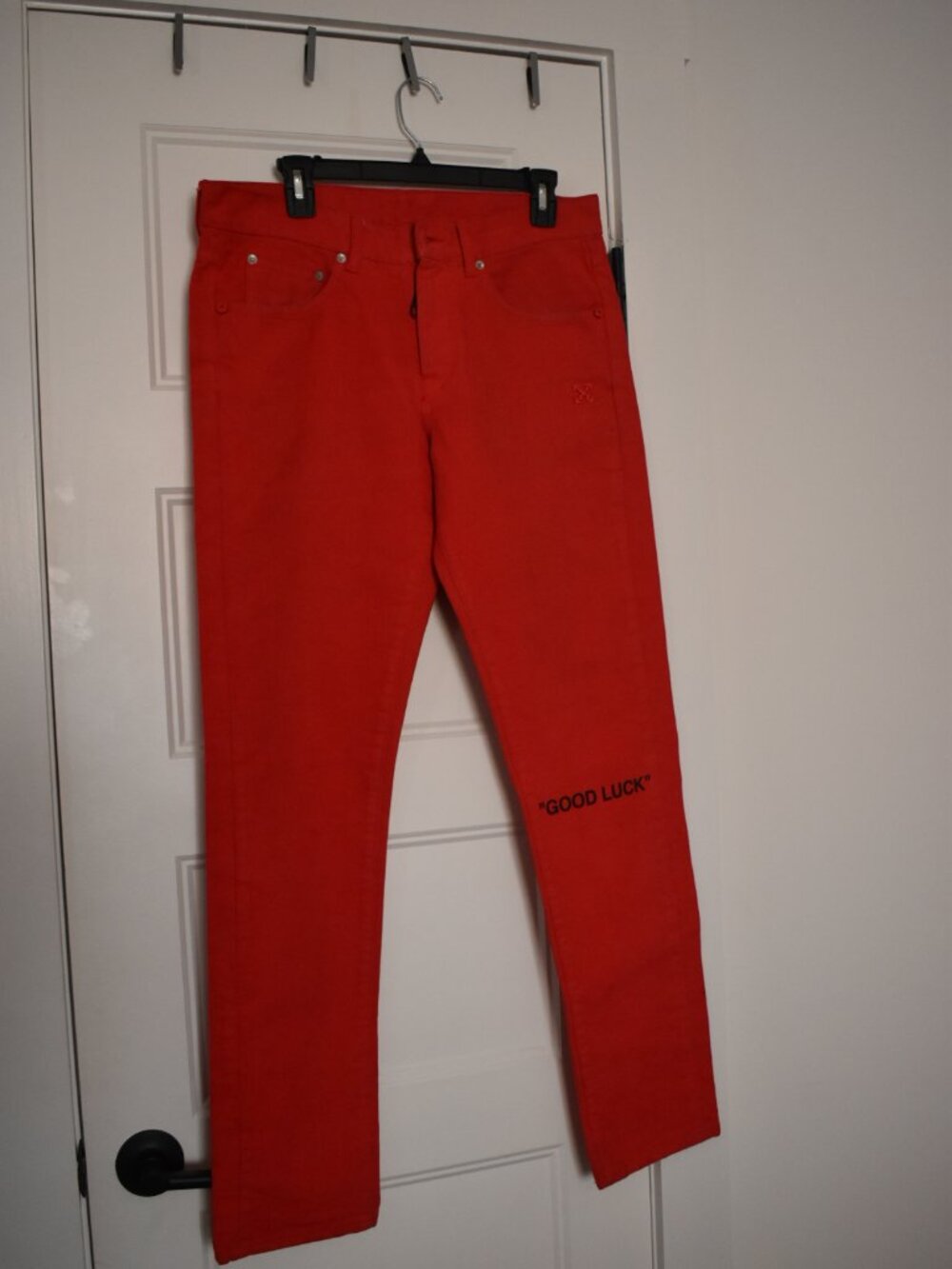 Off White Red Jeans